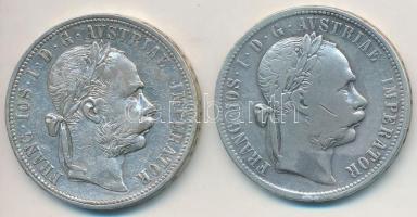 Ausztria 1879-1886. 1Fl Ag "Ferenc József" (2x) T:2,2-,3 ph., karc
Austria 1879-1886. 1 F...