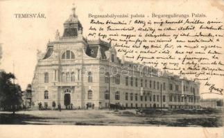 Temesvár, Timisoara; Bega szabályozási palota, kiadja Moravetz és Weisz / palace of the river regulation company