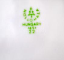 Hollóházi virág mintás váza, matrica, jelzett, hibátlan, m:24 cm