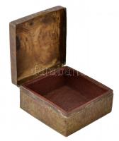 Réz szelence fa bettétel 9x9 cm