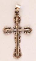 Ezüst  feszület medál, Ag., nettó: 3,2gr.,  jelzett,  /Silver crucifix pendant, Ag, net. 3,2gr., marked