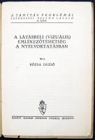 Rózsa Dezső: A látásbeli (vizuális) emlékezőtehetség a nyelvoktatásban. Bp., KMENY: 20p.