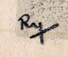 Ruzicskay György (1896-1993): Illusztráció a Szerelemkeresőkből. Algrafia, papír, jelzett az algrafi...