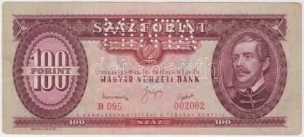 1949. 100Ft "B 095 - 002082" vízszintes "MINTA" perforációval T:II-