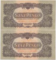 1944. 100P "A Vörös Hadsereg Parancsnoksága" (8x) közte 2x2 sorszámkövető T:I,I-