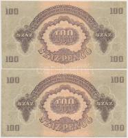 1944. 100P "A Vörös Hadsereg Parancsnoksága" (8x) közte 2x2 sorszámkövető T:I,I-
