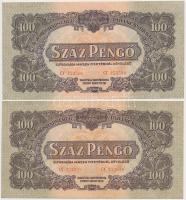 1944. 100P "A Vörös Hadsereg Parancsnoksága" (8x) közte 2x2 sorszámkövető T:I,I-