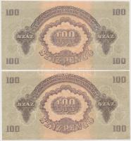 1944. 100P "A Vörös Hadsereg Parancsnoksága" (8x) közte 2x2 sorszámkövető T:I,I-