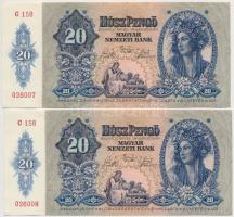 1941. 20P (8x) sorszámkövetők T:I