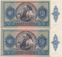 1941. 20P (8x) sorszámkövetők T:I