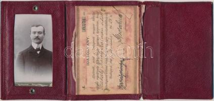 1907 Budapesti m. kir. állami rendőrségi  fényképes igazolvány