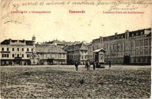 Temesvár, Timisoara; Losonczy tér, vármegyeház, Gazdasági Bank / square, county hall, bank (EK)