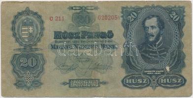 34db-os vegyes pengő bankjegy tétel, benne 1930. 20P T:I-,II-,III,III-