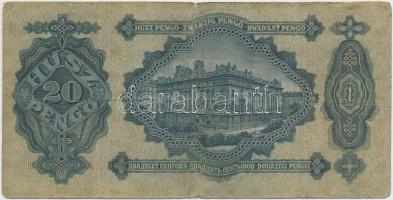 34db-os vegyes pengő bankjegy tétel, benne 1930. 20P T:I-,II-,III,III-