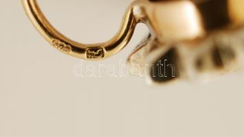 Arany fülbevaló pár kővel, 14k,  Au., bruttó: 4,6gr.,  jelzett/ Pair of gold earrings with stones, 1...