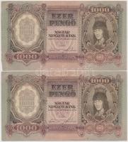 1943. 1000P (4x) sorszámkövetők T:I-