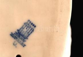 Zsolnay porcelán sün, kézzel festett, jelzett, hibátlan, h: 9 cm