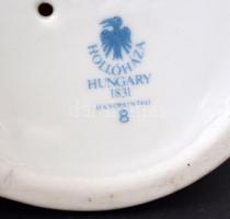 Hollóházi porcelán lány, kézzel festett, jelzett, hibátlan, m: 19 cm