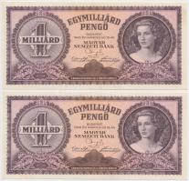 1946. 1.000.000.000P (7x) közte 3+2+2 sorszámkövető T:I,I-