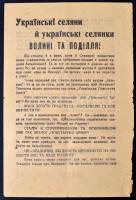 cca 1942 Hans Adolf Prützmann SS főtiszt aláírásával kiadott röplap a keleti fronton, az ukránok részére, melyben csatlakozásra szólít fel / cca 1942 SS Flyer for Ukranians against Russians