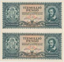 1945. 10.000.000P (4x) sorszámkövetők T:I
