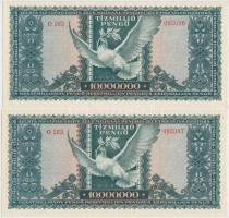 1945. 10.000.000P (4x) sorszámkövetők T:I