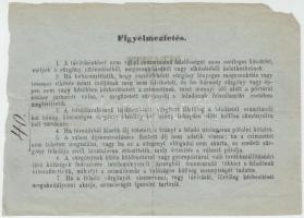 1875 Díj-Nyugta sürgönyért Budapest vár állomásról Tétényre, 12x16cm