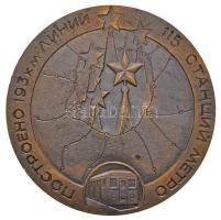 Szovjetunió 1981. "50 éves a Metrostroi 1931-1981" Br emlékérem (60mm) T:2 kis ph. Soviet Union 1981. "50 Years of Metrostroy 1931-1981" Br medal (60mm) C:XF small edge errors