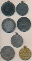 ~1940-1950. 7db klf fém és Br sakk díjérem T:2,2-