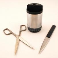 Hőmérős íróasztali készlet, m: 21 cm