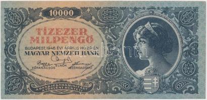 10db inflációs pengő bankjegy, közte 1945. 10.000.000P (2x) sorszámkövető T:I,I-,II