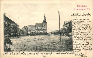 Csetnek, Stítnik; Evangélikus templom / Lutheran church (vágott / cut)