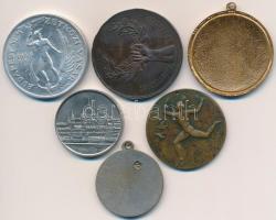 6db-os vegyes magyar és külföldi érem, emlékérem, díjérem tétel, közte Iván István (1905-1968) 1948....