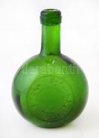 cca 1910 Herkules gyomorkeserű üveg, rajta a gyártó neve: Kann Lipót és fia, Budapest. Kopásnyomokkal, a szájánál kis lepattanásokkal. m: 12 cm. Ritka!