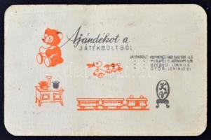 1955 Ajándékot a jétékboltból kisebb méretű kártyanaptár