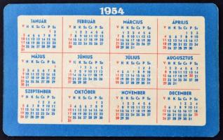 1954 Maszovlet kártyanaptár