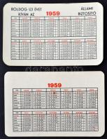 1959 Az Új Év baleset és állatbiztosítás 2 kártyanaptár
