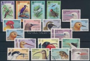 1978-1989 Birds 22 stamps, 1978-1989 22 db Madár bélyeg