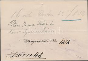 1878 Alter és Kiss budapesti m. k. udvari divatáru szállítók reklámfeliratos számlája