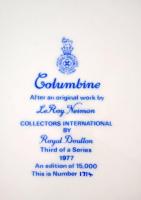 Royal Doulton porcelán tányér, levonóképes, hibátlan, jelzett, eredeti dobozában, d: 26 cm