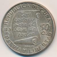 Kuba / Első Köztársaság 1953. 50c Ag "Jose Marti születésének 100. évfordulója" T:2 kis ph...