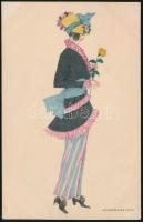 Lady with flower, B.K.W.I. 188-1., s: Mela Koehler