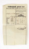 1847 Gabonának piaczi ára Szabad királyi Pest városában, 33x19cm
