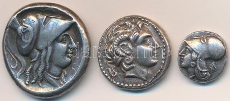 3db klf ókori görög érme Ag replikája T:2 3pcs of diff ancient Greek Ag replica coins C:XF