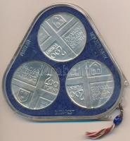 1976. 200Ft Ag 3klf db "Festők I. / Derkovits, Szinyei, Munkácsy" sor, eredeti sérült plom...