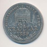 1869KB 10kr Ag "Magyar Királyi Váltó Pénz" T:2,2- kis k.  Adamo M10.1