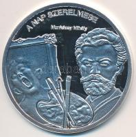DN "Nemzetünk nagyjai - Munkácsy Mihály" Ag emlékérem tanúsítvánnyal (10,37g/0.999/35mm) T:PP