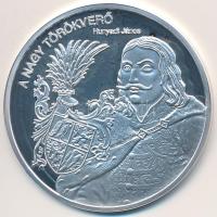 DN "Nemzetünk nagyjai - Hunyadi János" Ag emlékérem tanúsítvánnyal (10,37g/0.999/35mm) T:PP