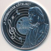 DN "Nemzetünk nagyjai - Liszt Ferenc" Ag emlékérem tanúsítvánnyal (10,37g/0.999/35mm) T:PP fo.