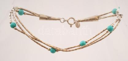 Ezüst karlánc kővel, Ag., bruttó: 3,1gr., jelzett, 19cm / Silver bracelet with stones, Ag, gross. 3,1 gr, marked, 19cm